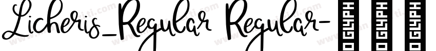 Licheris_Regular Regular字体转换